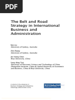 The Belt and Road Strategy in International Business and Administration