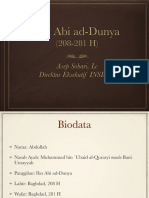 Profil & Metode Zuhud Ibn Abi Al-Dunya (281 H) Oleh Asep Sobari, LC