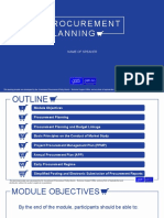 Procurement Planning: Name of Speaker