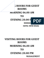 Visiting Hours