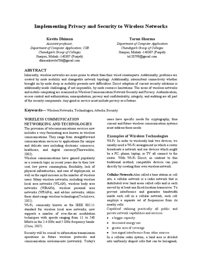 Why WEP is Insecure for Wireless Networks | PDF | Computer Network ...