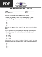 Q1 1ST Summative Test in GMRC 1 | PDF
