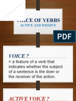 Voice of Verbs: Active and Passive