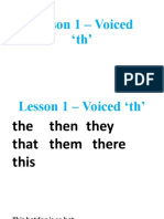 Lesson 1 - Voiced TH'
