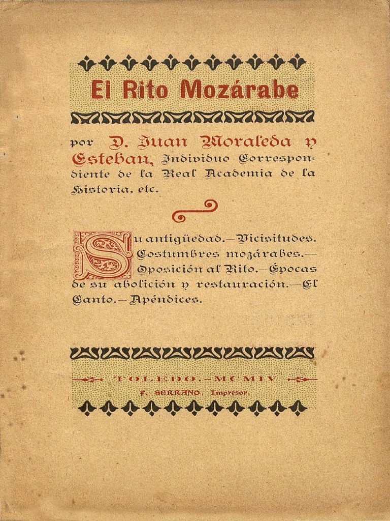 1904 El Rito Mozarabe PDF Misa (liturgia)
