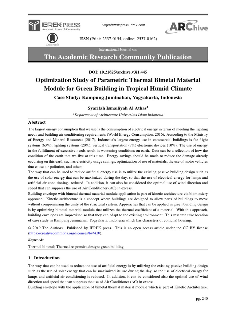 Optimization Study of Parametric Thermal Bimetal Material Module For