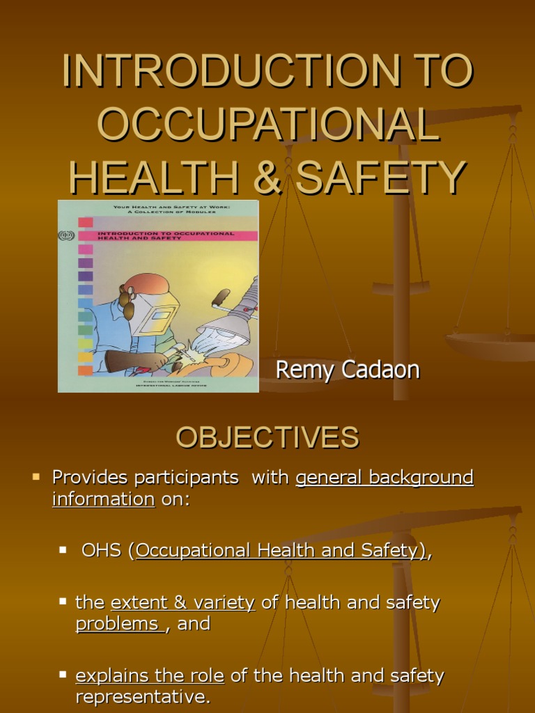 Introduction To Occupational Health Safety Pdf Occupational