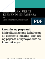 2 - Kahulugan, Uri at Elemento NG Pagbasa