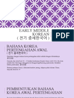 Zhanu - Early Middle Korean