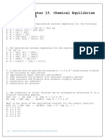 CHEM 1412. Chapter 15. Chemical Equilibrium - Homework - Ky35 PDF