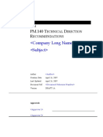 PM-140 Technical Direction Recommendations