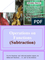 Lesson 5 - Operations On Functions Subtraction