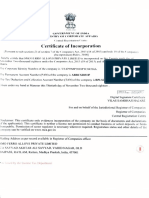 Incorporation Certificate PDF
