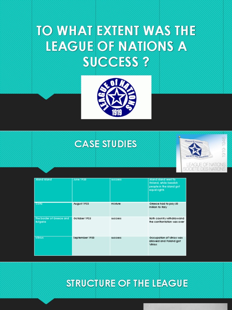 Chapter Two To What Extent Was The League of Nations A Success PDF ...