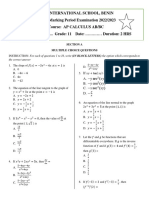 Grade 11 Ap Calculus Ab BC 4TH MP Exam