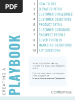 Contemsa Ten Sales Playbook Sections