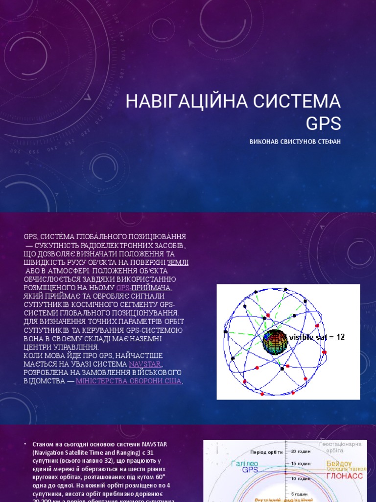 Навігаційна система GPS | PDF