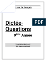 Dictee Questions 9 Annee