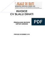 Invoice CV Slalu Dihati: Pengajuan Invoice Untuk Sarana