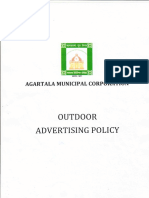 Outdoor Advertising Policy Agartala Municipal Corporation