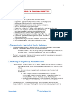 Module 4: Pharmacokinetics: Learning Objectives