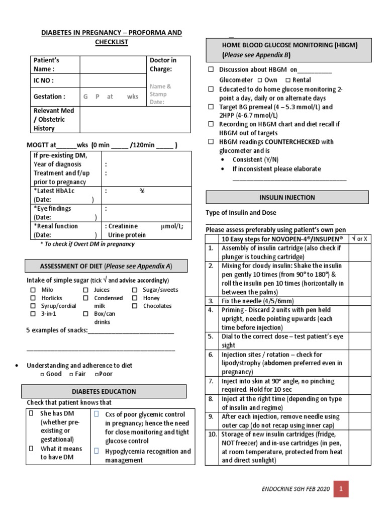 A GDM Proforma | PDF | Gestational Diabetes | Glycated Hemoglobin