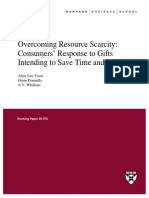 2020-Overcoming Resource Scarcity - Consumers' Response To Gifts Intending To Save Time and Money PDF