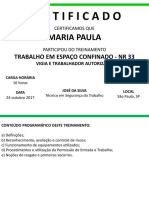 Certificado: Maria Paula