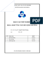 Báo Cáo Thí Nghiệm Bài 4: Đáp Ứng Tần Số Cộng Hưởng