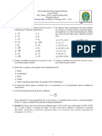 Física I - Exercícios de algarismos significativos e notação científica