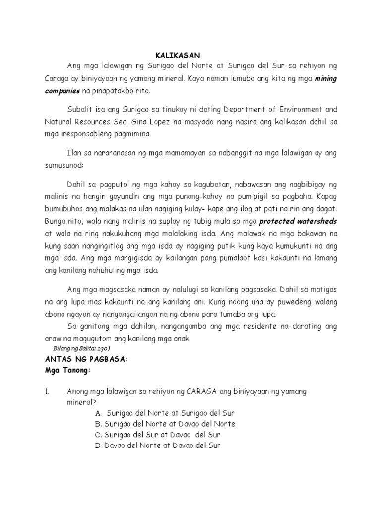 KALIKASAN | PDF