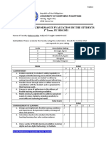 Faculty Evaluation Form