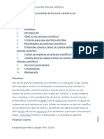 COMO ESCRIBIR UN ARTICULO CIENTÍFICO, Revisado Por M. Uriguen 2010