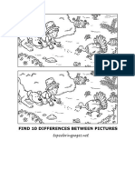 Advanced Spot The Difference Coloring Page For Kids