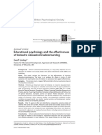 Brit J of Edu Psychol - 2011 - Lindsay - Educational Psychology and The Effectiveness of Inclusive Education Mainstreaming