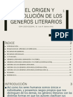 EL ORIGEN Y LA EVOLUCIÓN DE LOS GÉNEROS LITERARIOS (ESPA 1020-0222ONL, Agosto-Octubre 2022) PDF