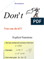 Lesson 3.2 Implicit Differentiation 1