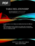 Table Relationship