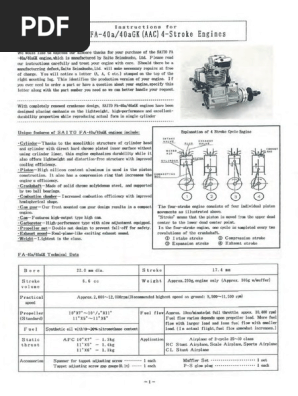 Saito FA-40 Manual | PDF