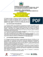 Edital 52.2022 SEECT - FAPESQ - PB Avaliadores Do Programa Sementes Da Paraíba Retificado em 19.08.2022