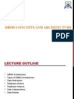 DBMS Concepts and Architecture Lecture Outline