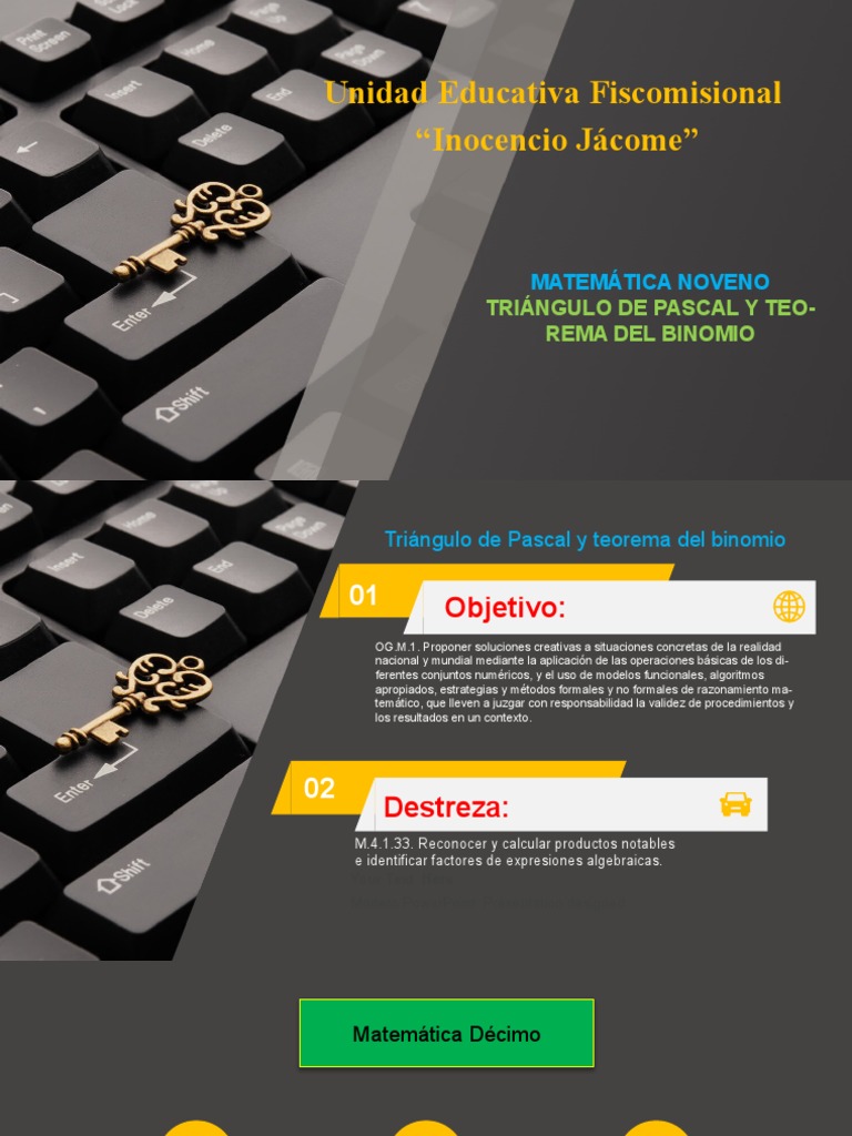 Triángulo De Pascal Y Teorema Del Binomio Pdf