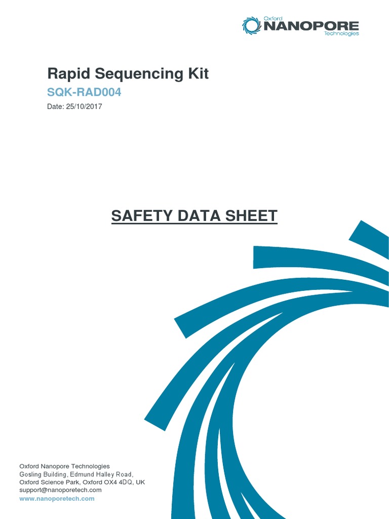 SDS - SQK-RAD004 Rapid Sequencing Kit | PDF | Dangerous Goods ...