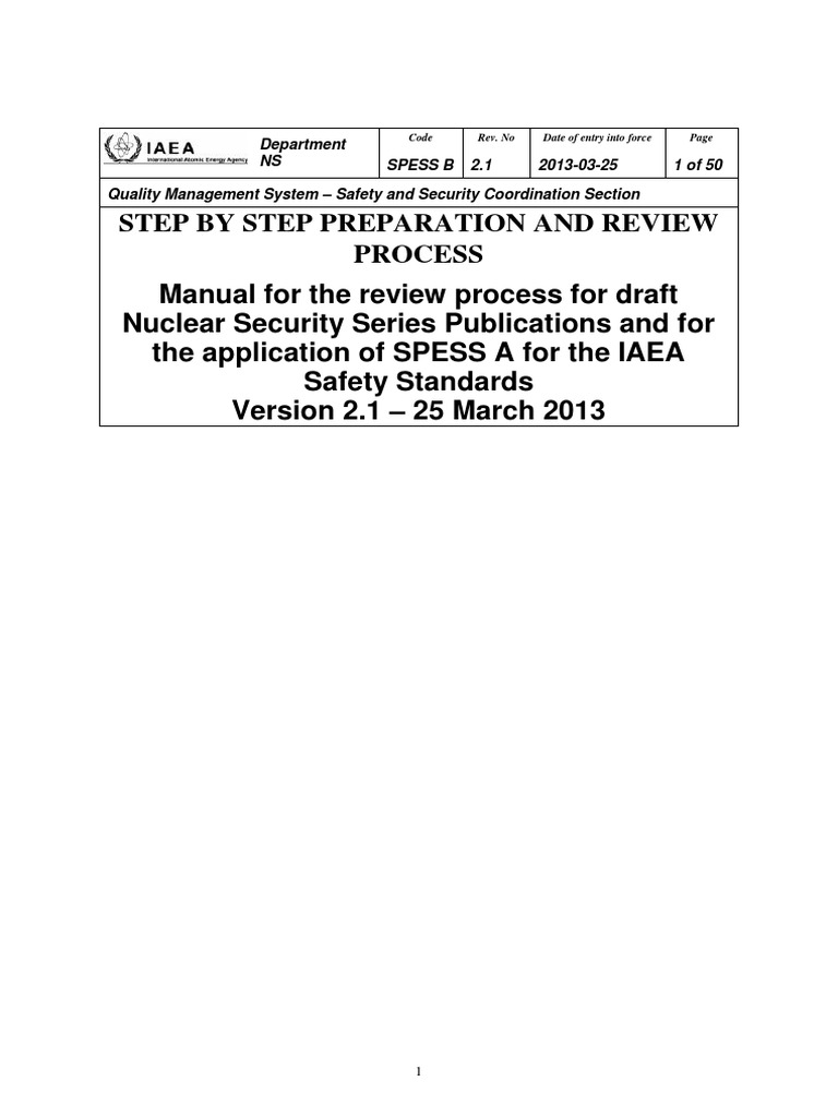 IAEA Safety Standards Review Manual | PDF | International Atomic Energy ...