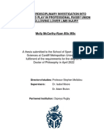 MMR - An Interdisciplinary Investigation Into Return To Play in Professional Rugby Union Following Lower Limb Injury - Final - 060123