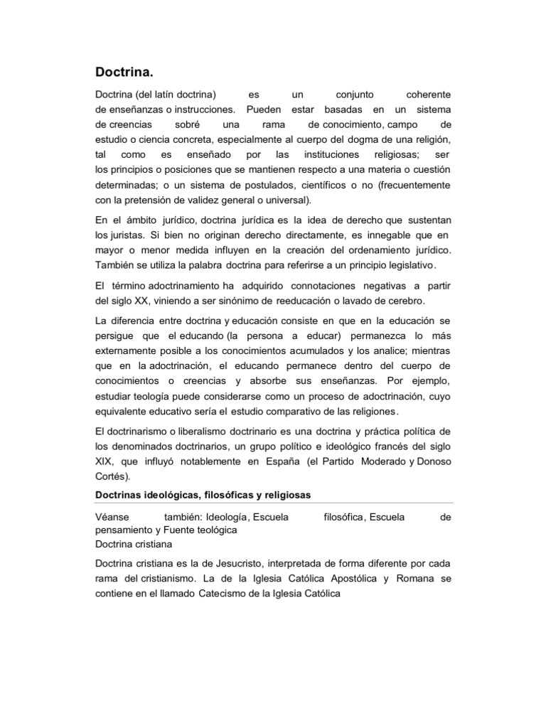 Doctrina | PDF | Religión y espiritualidad