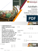 ADV Determinants CofactorExpansions Applications