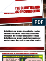 Characteristics and Needs of Counseling Clientele
