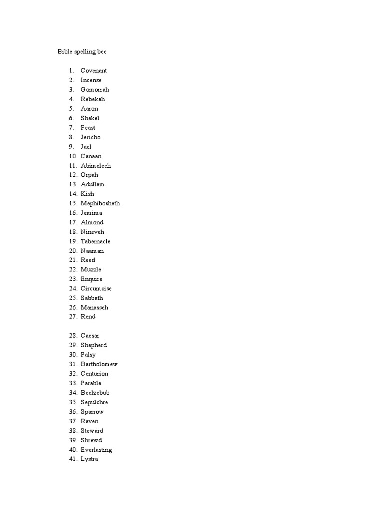 Spelling Bee | PDF