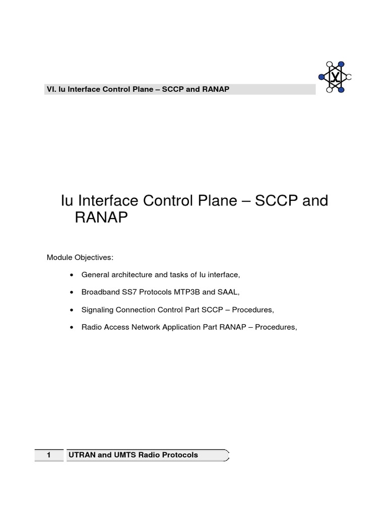Register 6 - Iu Interface Control Plane SCCP and RANAP | PDF ...